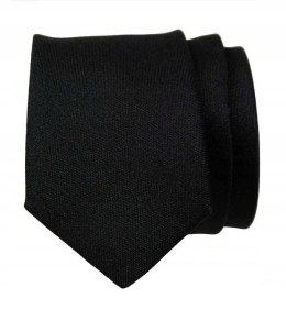 Black slim men's tie