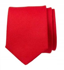 Red slim men's tie