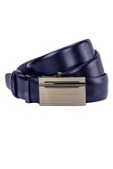 Victorio leather belt for men from the Lux series navy blue color