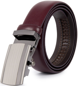 Victorio leather belt for men from the Lux series in claret color