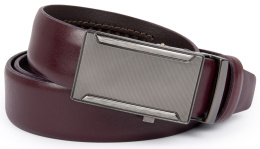 Victorio leather belt for men from the Lux series in claret color