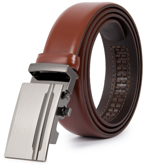 Victorio leather belt for men from the Lux series in brown color