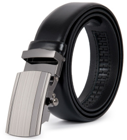 Victorio leather belt for men from the Lux series in black color